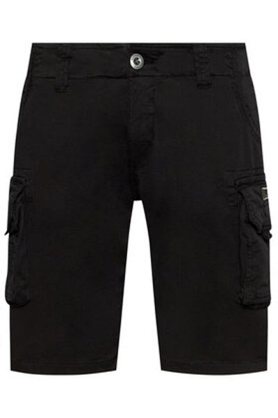 Alpha Industries Pantaloni scurți din material pentru bărbați 176203 Negru