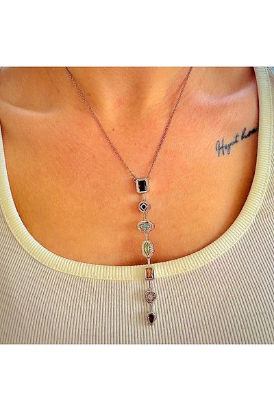 Markiz Takı Steel Stone Y Necklace 40 Cm+ 5 cm Extension Share