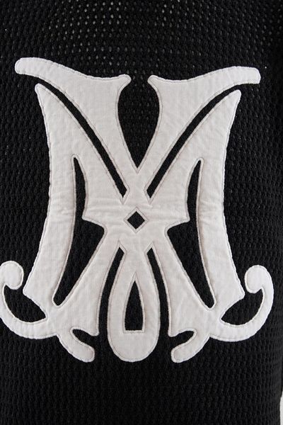 Machinist Mchnst Knit m Letter Applique Tee Black