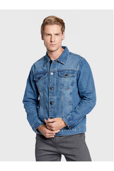 Brave Soul Jachetă din denim pentru bărbați MJK-FIELDING albastră