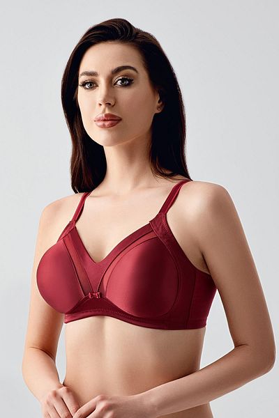 C&City Sutien Minimizer Detaliu Tulle C12303 Roșu Claret