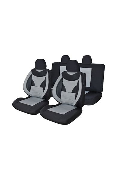 Umbrella Complete seat cover set (front and rear) Umbrella Exclusive Fabric Space, black/gray color, with insert