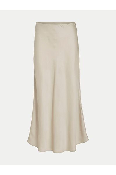 VILA vila Women's Midi Skirt 14084182 Beige