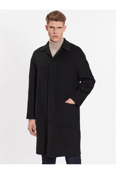 Calvin Klein Palton de lână pentru bărbați K10K111601 Negru