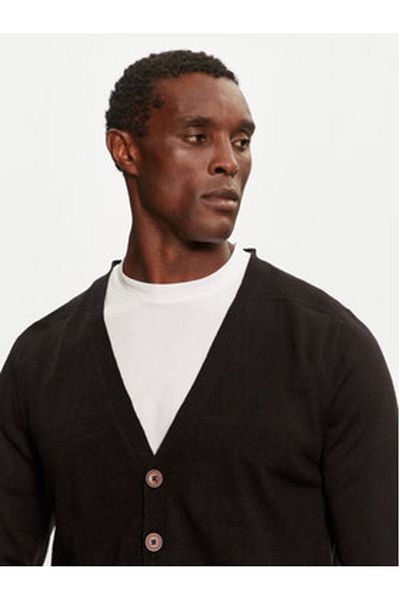 Brave Soul Men's Cardigan MK-162GHAZALI Black