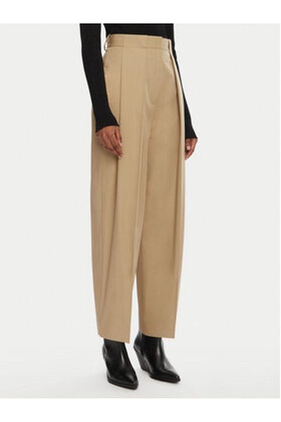 BALMAIN Pantaloni din material textil pentru femei DF0PQ315CF47 bej