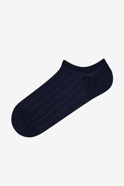 Penti Herringbone Marineblaue 3-teilige Sneaker-Socken
