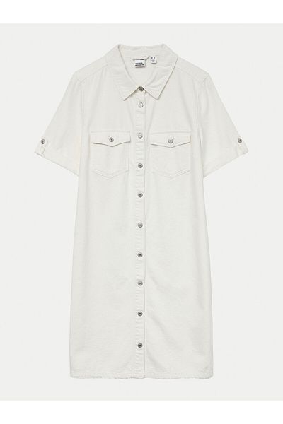 Vero Moda Rochie din denim pentru femei 10309665 Alb