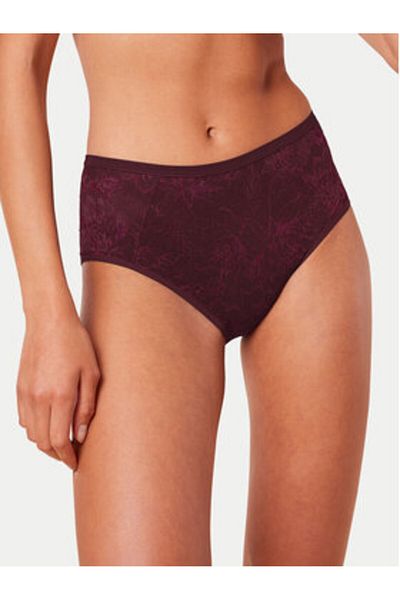 Triumph Women's Classic High Waist Briefs 10216997 Burgundy