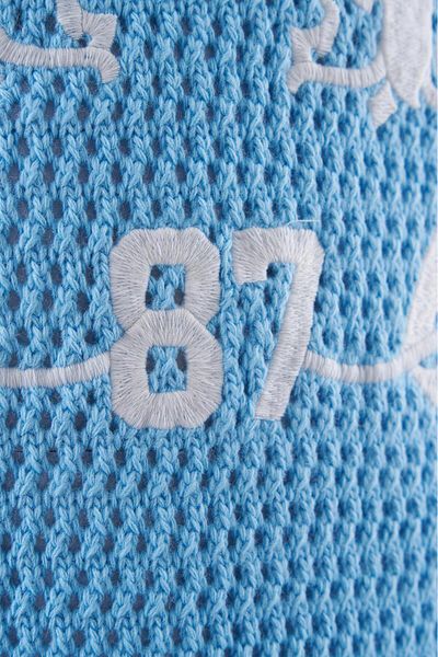 Machinist Mchnst Knit College Style Tee Baby Blue