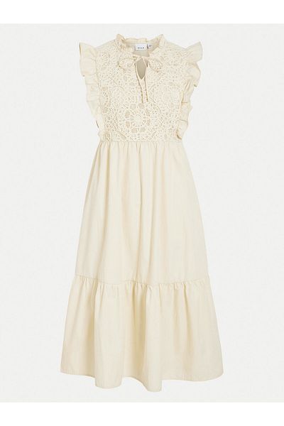 VILA vila Women's Summer Dress 14106337 Beige