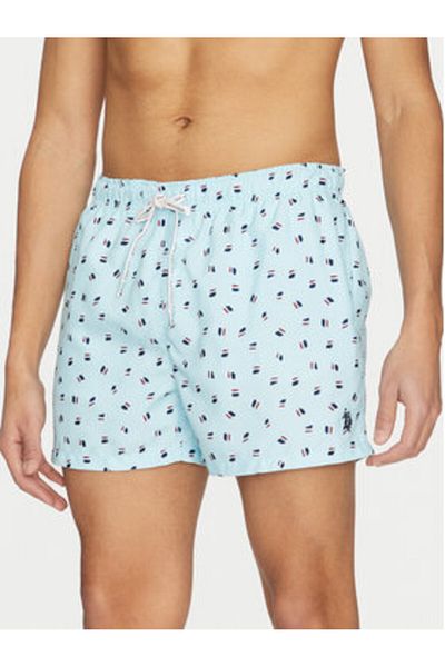 U.S. Polo Assn. Șort de baie pentru bărbați US Polo Assn MUP2436 Albastru deschis
