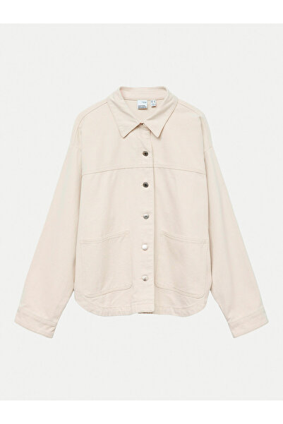 Vero Moda Cămașă din denim pentru femei 10331693 bej