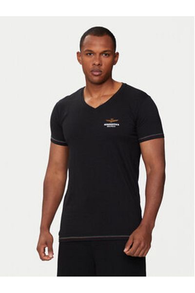Aeronautica Militare Tricou bărbătesc AM1UTI004 Negru