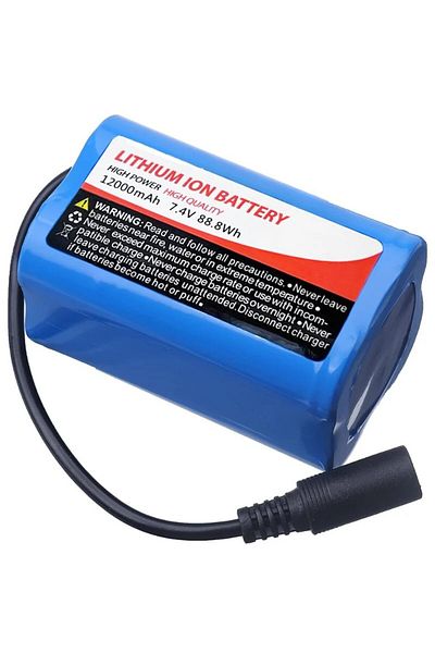 iUni Baterie pentru barcă cu momeală de pescuit, 12000mah, Bt12, 7.4v, Li-ion
