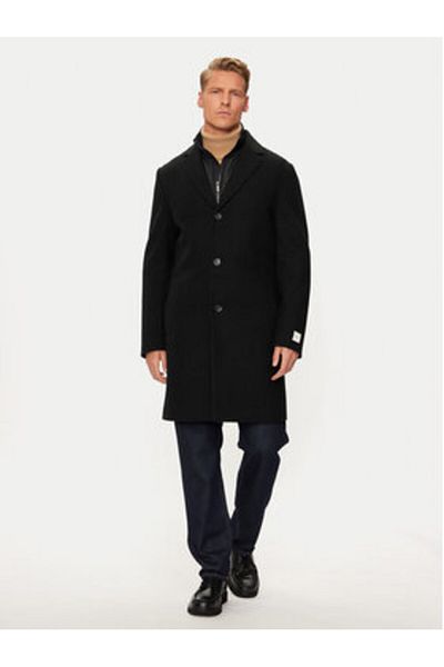 Calvin Klein Palton de lână pentru bărbați K10K113270 negru