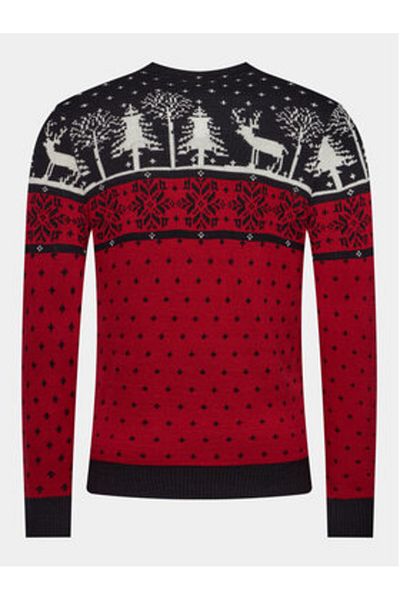 Brave Soul Men's Sweater MK-248FEZZIWIG Red