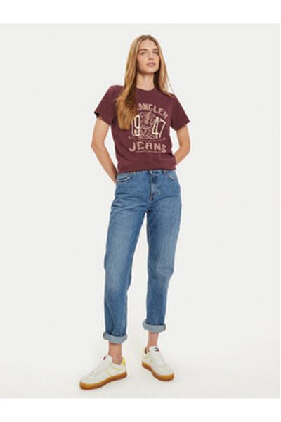 WRANGLER Women's T-Shirt 112356427 Burgundy