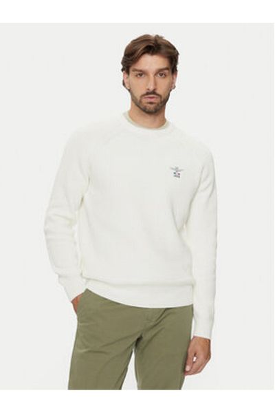 Aeronautica Militare Men's Sweater 242MA1508L529 White