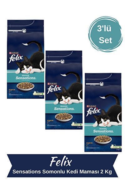 FELIX Sensations Somonlu Kedi Maması 2 Kg 3'Lü Set