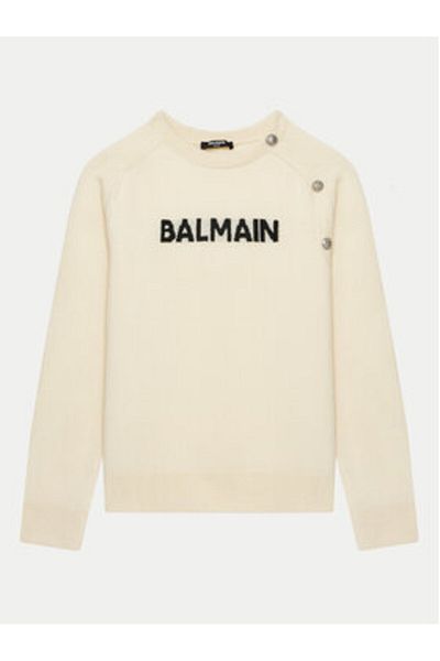 BALMAIN Pulover pentru fete BV9B00-Z2409 Ecru