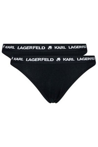Karl Lagerfeld Set de 2 perechi de chiloți clasici pentru femei 211W2127 Negru