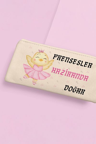 qoeuyl boutique Πριγκίπισσες γεννιούνται αυτόν τον μήνα Δώρο γενεθλίων με στάμπα υφασμάτινη τσάντα μακιγιάζ Πορτοφόλι με στυλό