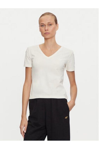4F Tricou damă 4FWAW24TTSHF1649 Ecru
