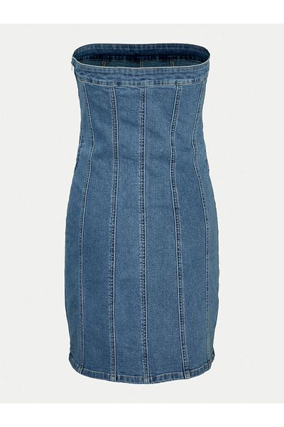 Vero Moda vero moda Rochie din denim pentru femei 10310272 Albastră