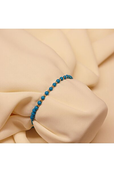 TAHAN MÜCEVHERAT Firuze Taşlı Dorika İpli Bileklik