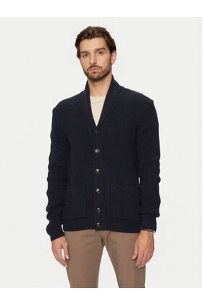 BUGATTI Men's Cardigan 65567B-7600 Navy Blue
