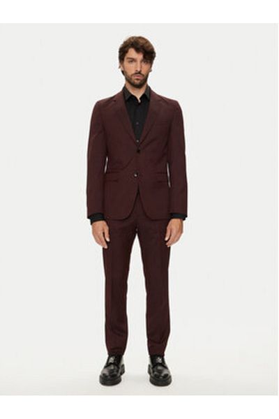 BOSS Men's Suit 50518120 Burgundy