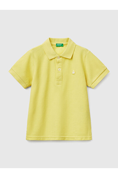 Benetton Boy's Polo Necktshirt 1-6 Years Yellow