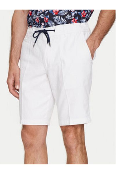 BUGATTI Pantaloni scurți din material textil pentru bărbați 4029 56419A albi