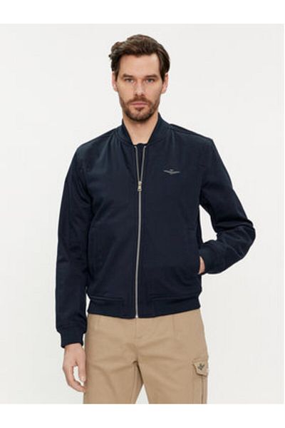 Aeronautica Militare Geacă bomber bărbătească 241AB2139CT3247 bleumarin
