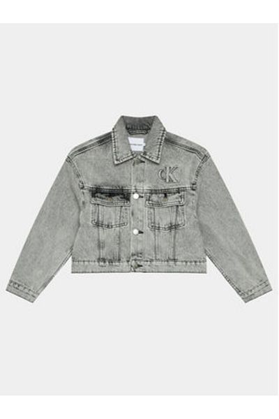 Calvin Klein Jeans Girl Denim Jacket IG0IG02279 Gray