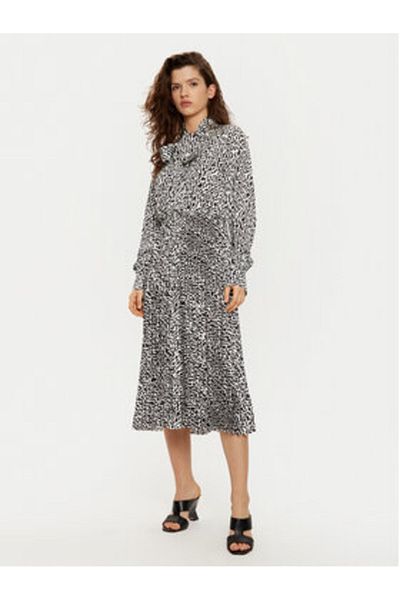 Karl Lagerfeld Rochie tip cămașă pentru femei A1W13020 Alb, Negru
