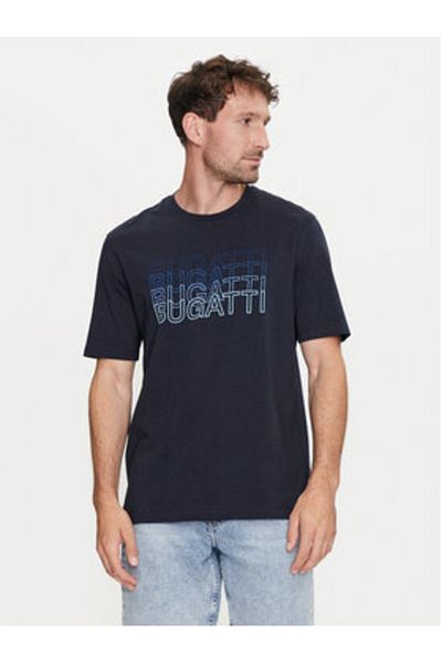 BUGATTI Men's T-Shirt 8350 55042A Navy Blue