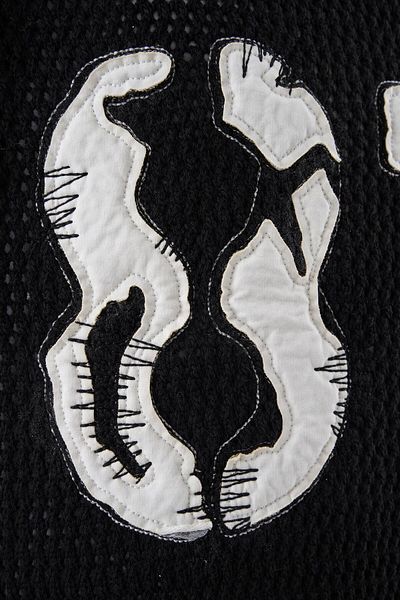 Machinist Mchnst Knit 87 Applique Detailed Tee Black