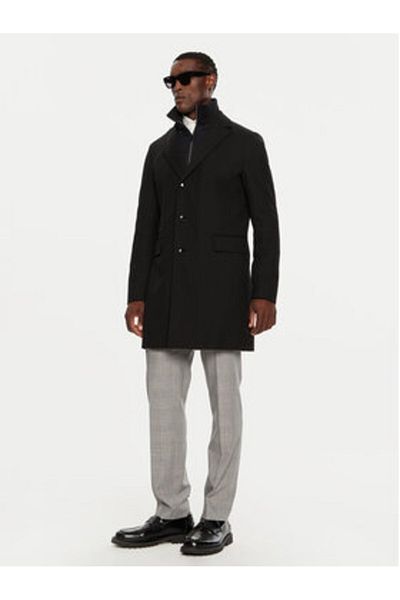 BOSS Men's Wool Coat 50502255 Black