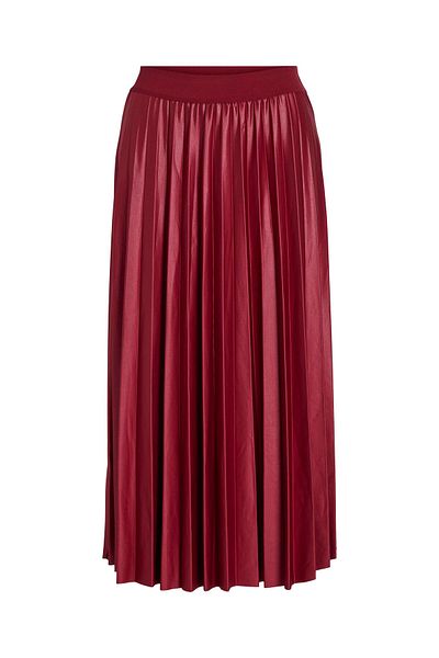 VILA vila Women's Pleated Skirt 14063241 Burgundy
