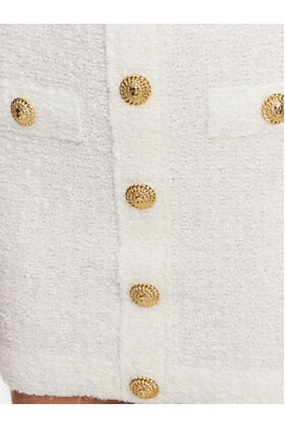 BALMAIN Fustă mini pentru femei DF1LB292KH10 Alb