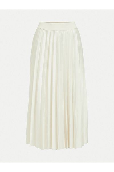 VILA vila Women's Pleated Skirt 14063241 Beige