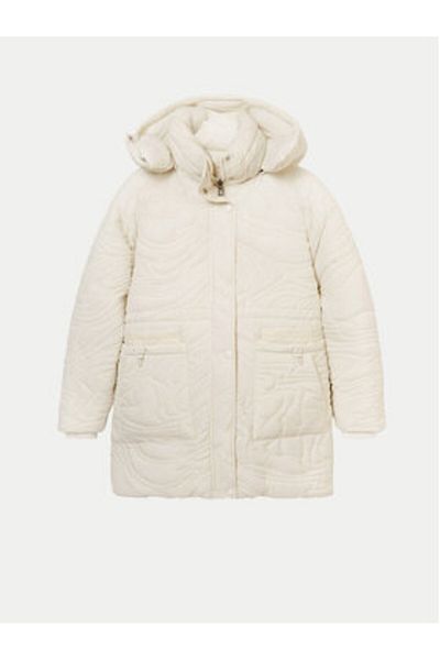 Desigual Women's Winter Jacket 24WWEWAC Ecru