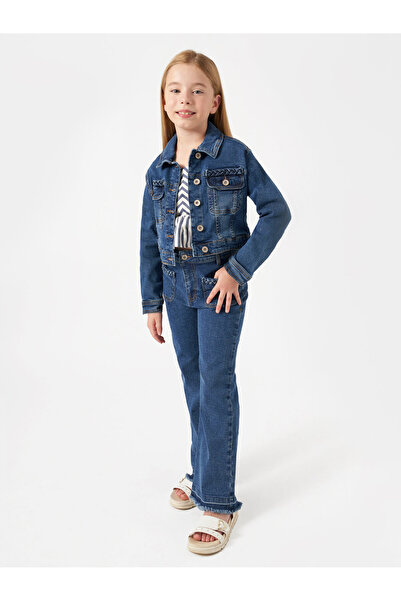 MAYORAL Jachetă denim pentru fete 6460 bleumarin