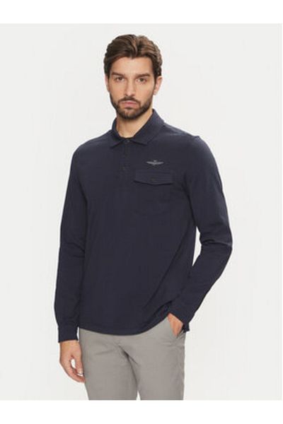 Aeronautica Militare Polo bărbătesc 242PO1827J612 Albastru marin