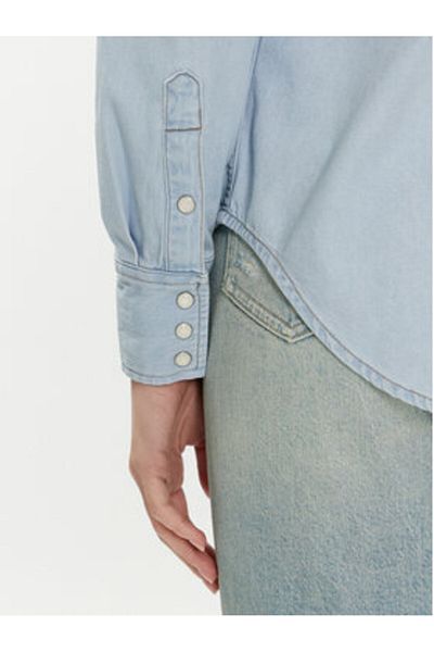 WRANGLER Cămașă din denim pentru femei 112351961 albastră