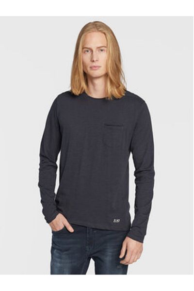 Blend Tricou bărbătesc cu mânecă lungă 20703060 Albastru marin