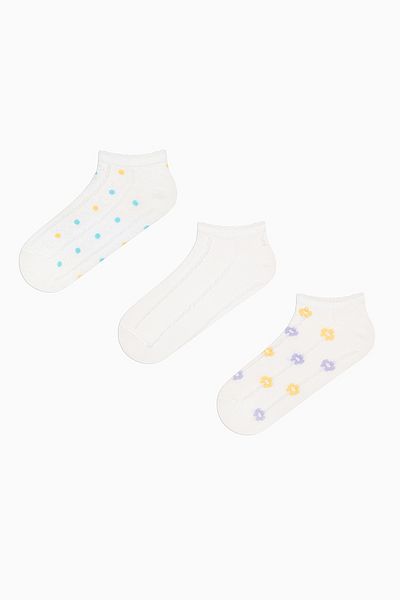 Penti Κάλτσες με φλοράλ Jacquard Frill 3 Pack Booties