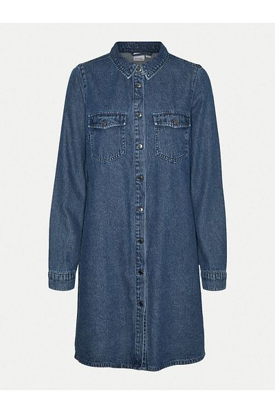 Vero Moda vero moda Rochie din denim pentru femei 10310968 Albastră